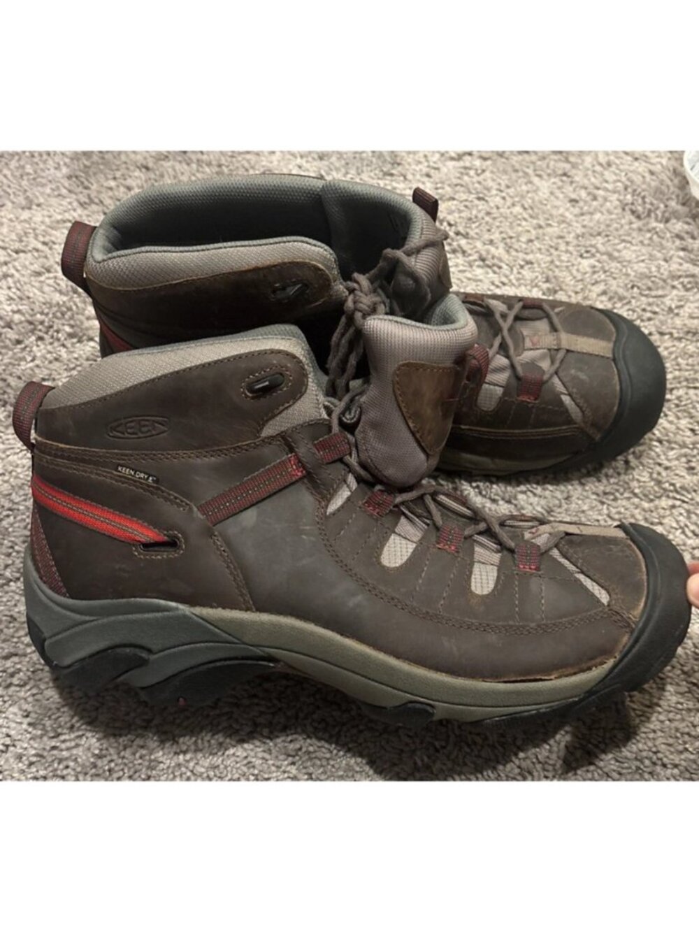 Barely Worn! Keen Targhee II Mid Waterproof Hiking Boots Mens 15 Brown 1002387